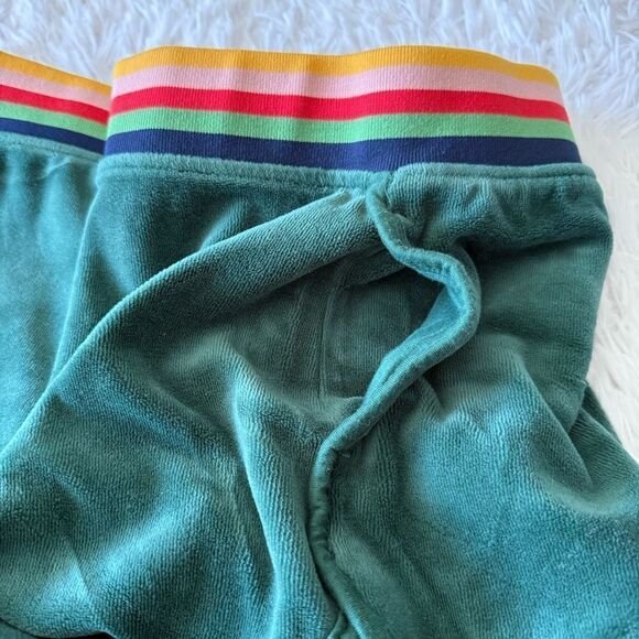 Wild Fable Green Velour Roller Skate Shorts with Rainbow Waistband Size M - Picture 2 of 5